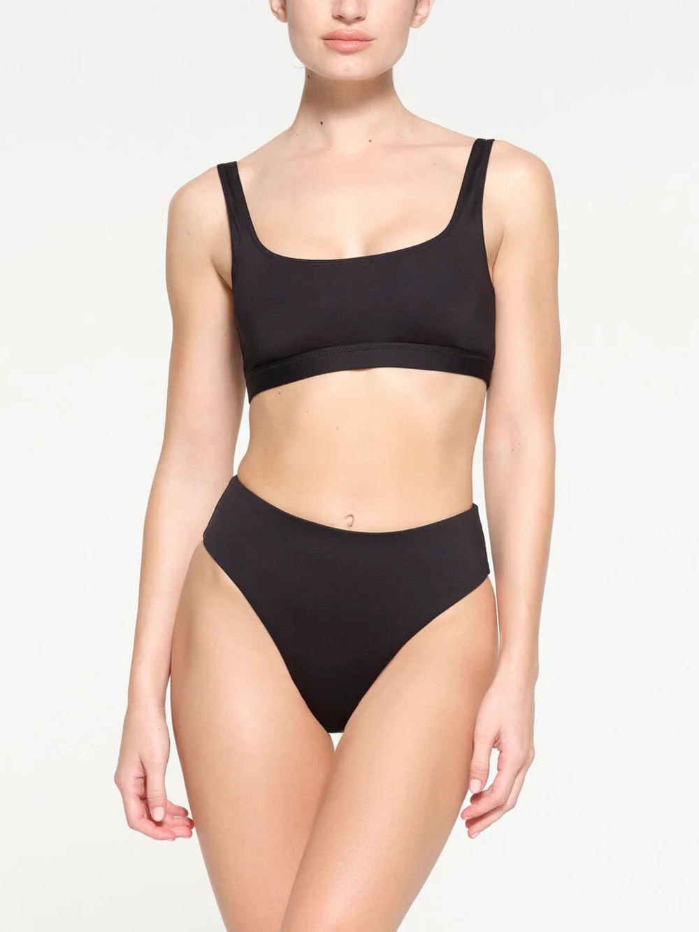 SKIMS Signature Swim Bikini Top | Onyx